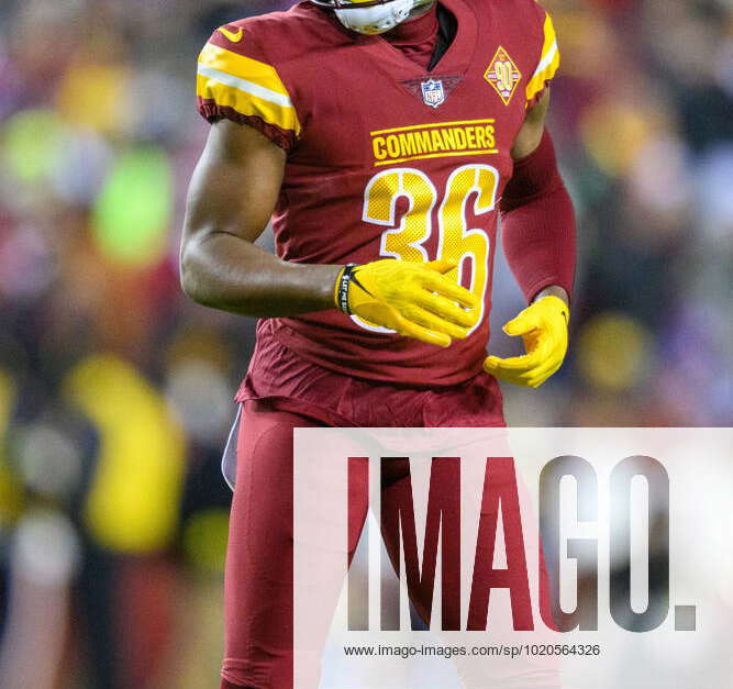 Washington Commanders cornerback Danny Johnson (36) runs during an NFL  football game against the Dallas Cowboys, Sunday, January 8, 2023 in  Landover. (AP Photo/Daniel Kucin Jr Stock Photo - Alamy