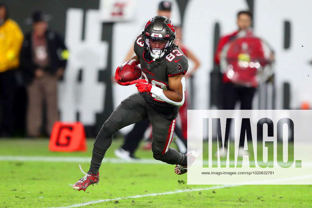 Deven Thompkins of the Tampa Bay Buccaneers carries the ball