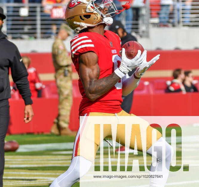 SANTA CLARA, CA - DECEMBER 24: San Francisco 49ers wide receiver Danny Gray  (6) warming up before