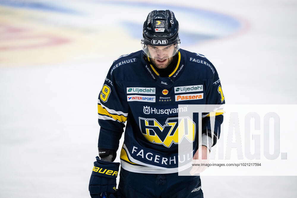 221230 HV71s Sam Vigneault During The SHL Ice Hockey Match Between HV71 ...