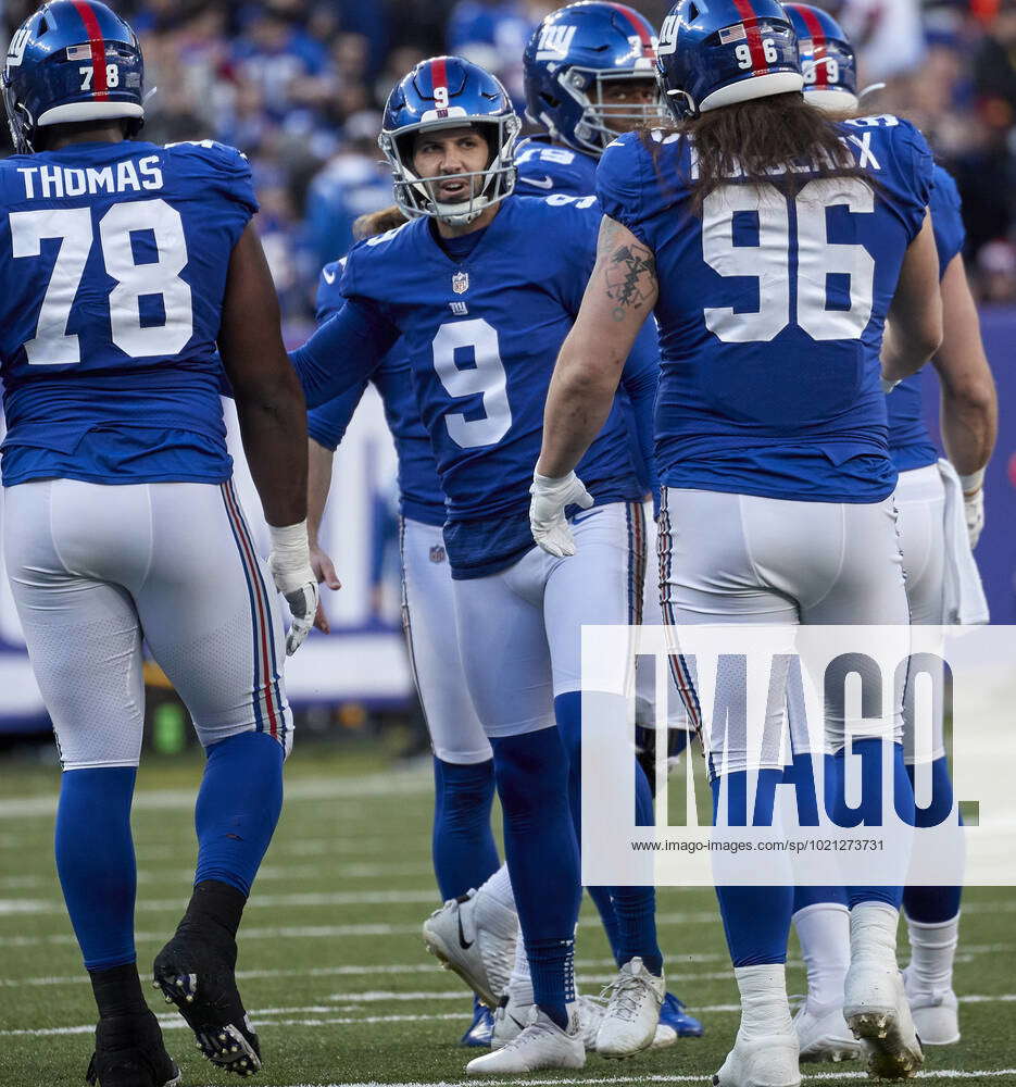 January 1, 2023, East Rutherford, New Jersey, USA: New York Giants place  kicker Graham Gano (9)