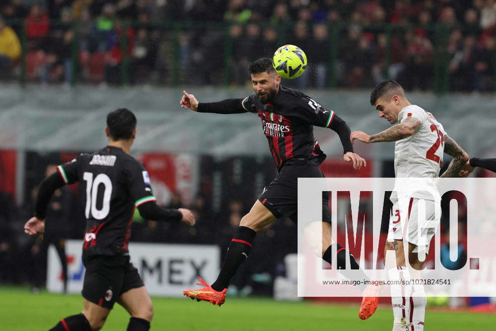 January 8, 2023, Milan, Italy: Olivier Giroud of AC Milan in action during  Serie A 2022