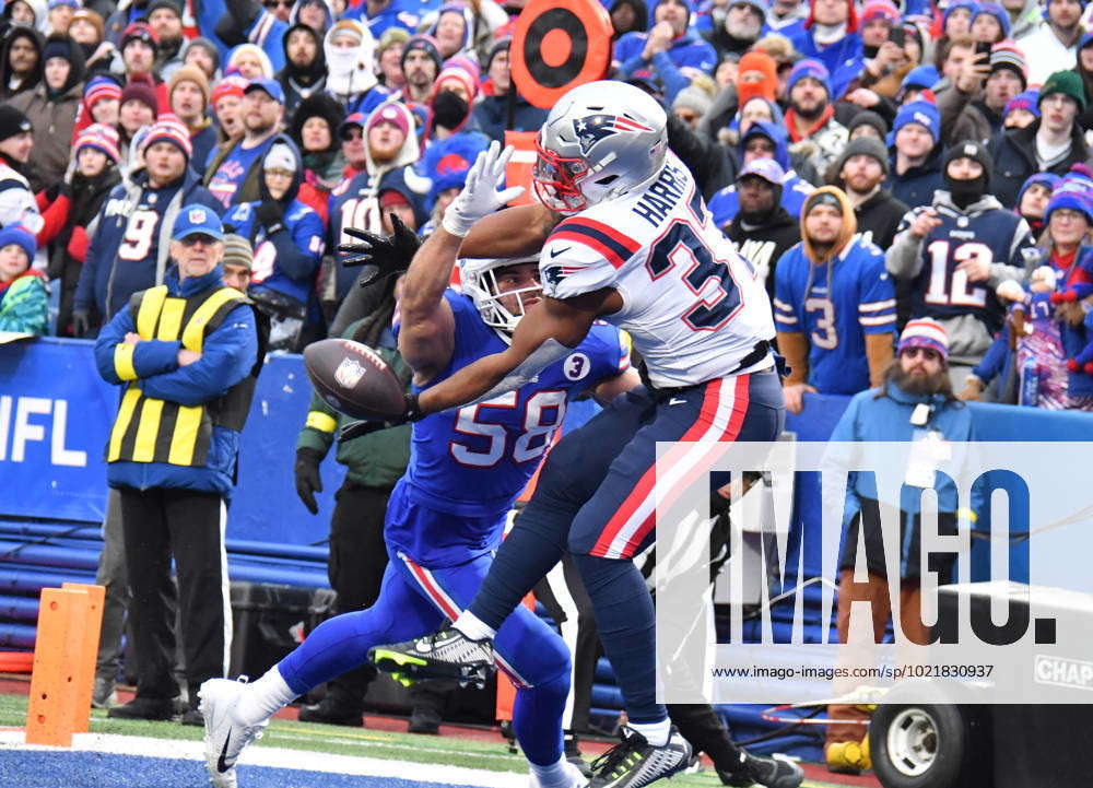 NFL, American Football Herren, USA New England Patriots at Buffalo Bills Jan  8, 2023; Orchard Park