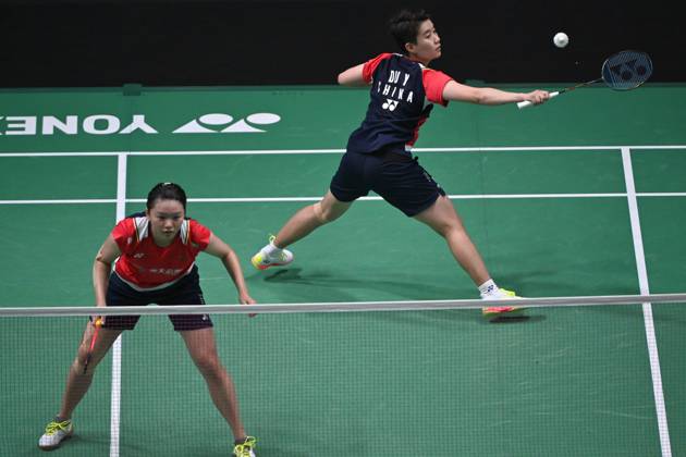 KUALA LUMPUR, Jan. 12, 2023 -- China s Du Yue Xia Yuting compete during ...