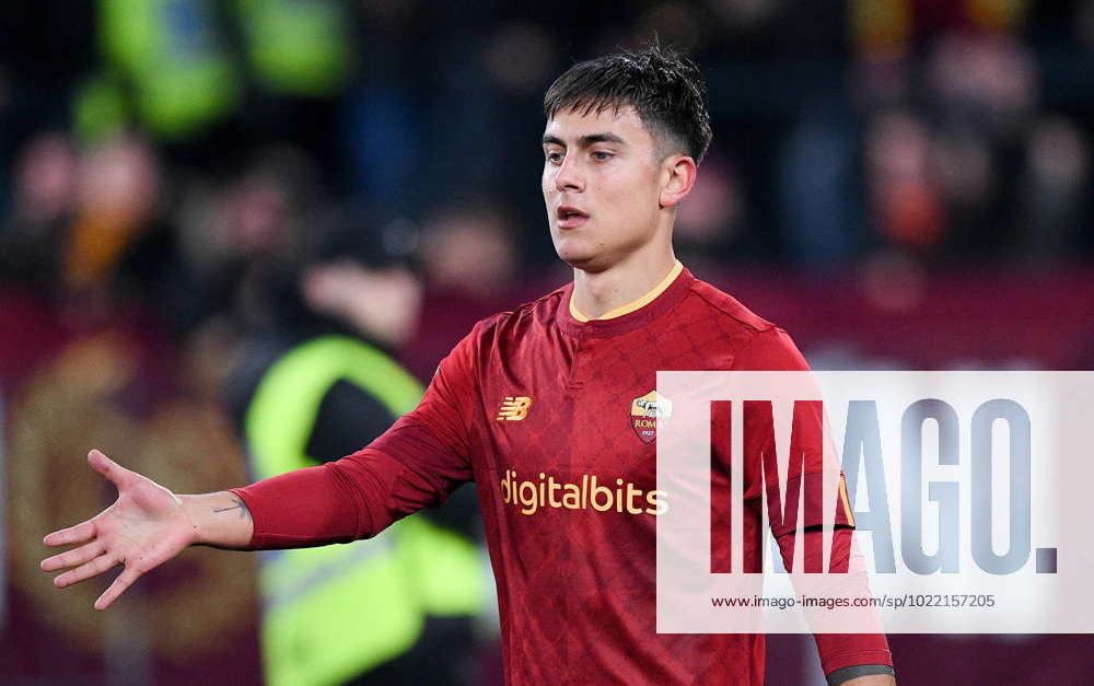 Roma, Italy. 12th Jan, 2023. Paulo Dybala of AS Roma celebrates