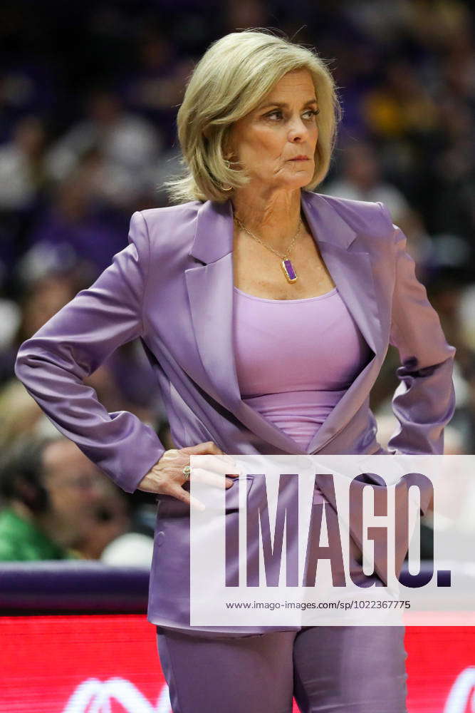 January 15, 2023: LSU Head Coach Kim Mulkey looks on as her team ...