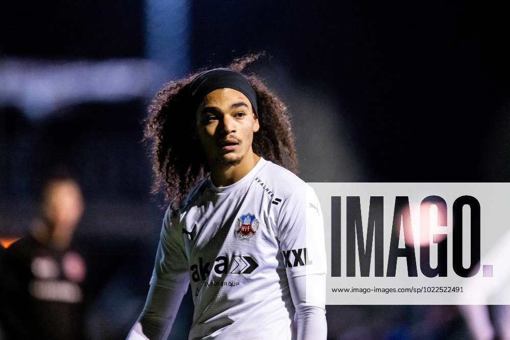 230118 Helsingborgs Adam Kaied during the training match in football ...