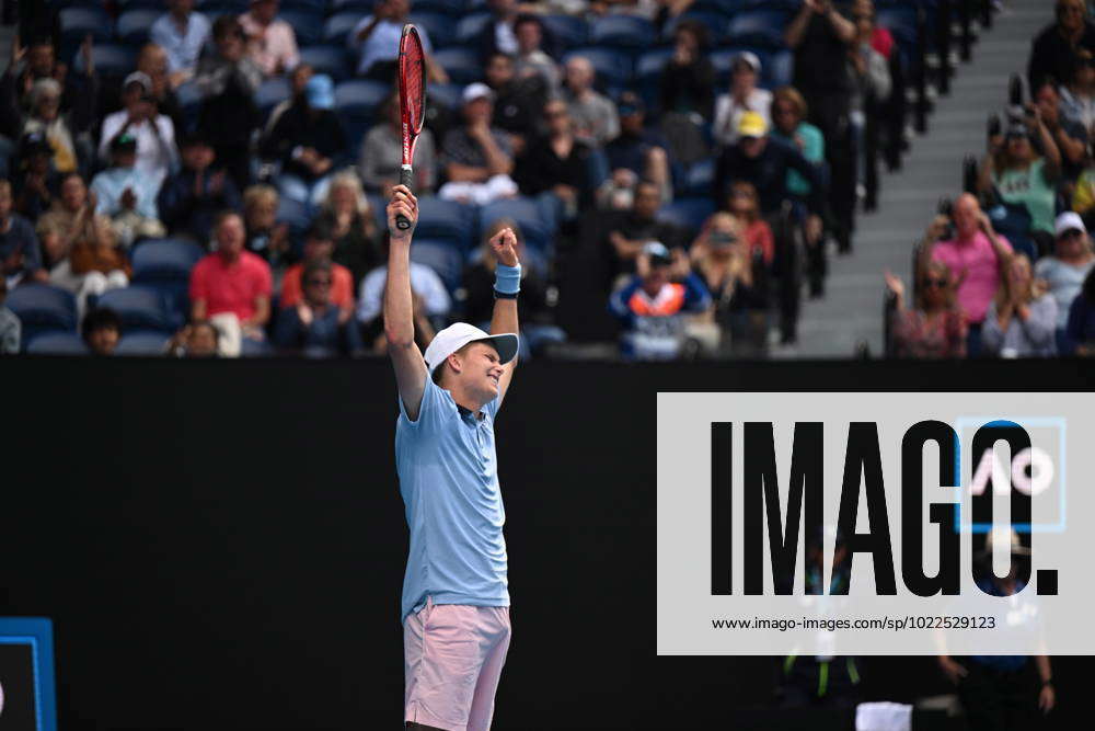 TENNIS AUSTRALIAN OPEN, Jenson Brooksby of the USA celebrates match