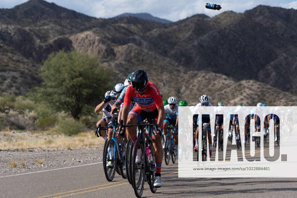 The Pack Of Riders Pictured In Action During Stage Of The Vuelta A San Juan Cycling Tour Km