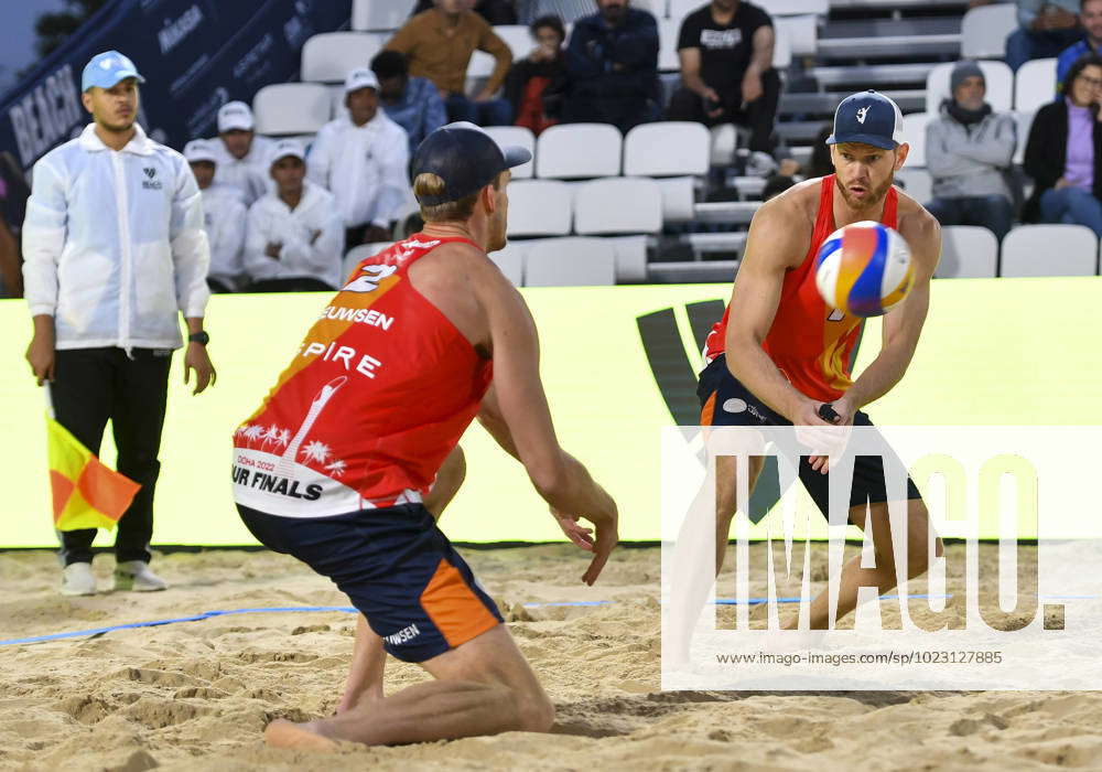 Volleyball World Beach Pro Tour Finals In Doha Robert Meeuwsen (L) and