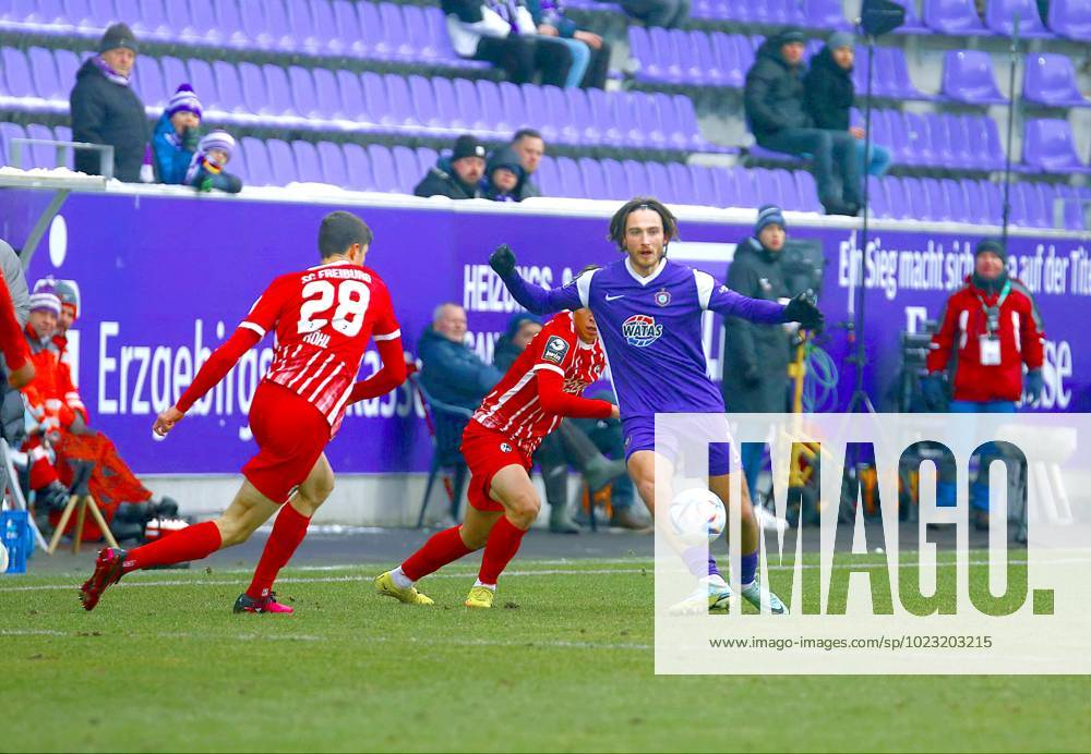 Tim Danhof Aue , left Merlin Röhl Freiburg Football 3 Liga 2022 23 ...