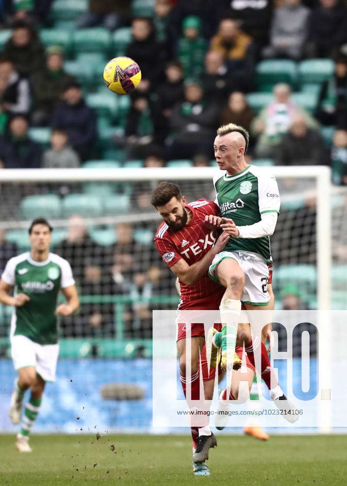 Hibernian V Aberdeen Cinch Premiership Graeme Shinnie Of Aberdeen (left ...