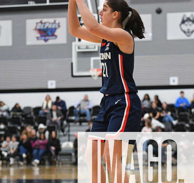 Providence Ri February 01 Uconn Huskies Guard Ines Bettencourt 21 Handles The Ball During A 