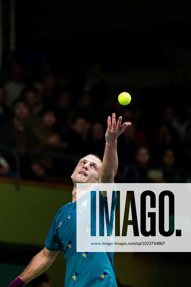 het is nutteloos Allergie Doe herleven 230203 Mirza Basic of Bosnia and Herzegovina in a singles tennis match  during the Davis Cup