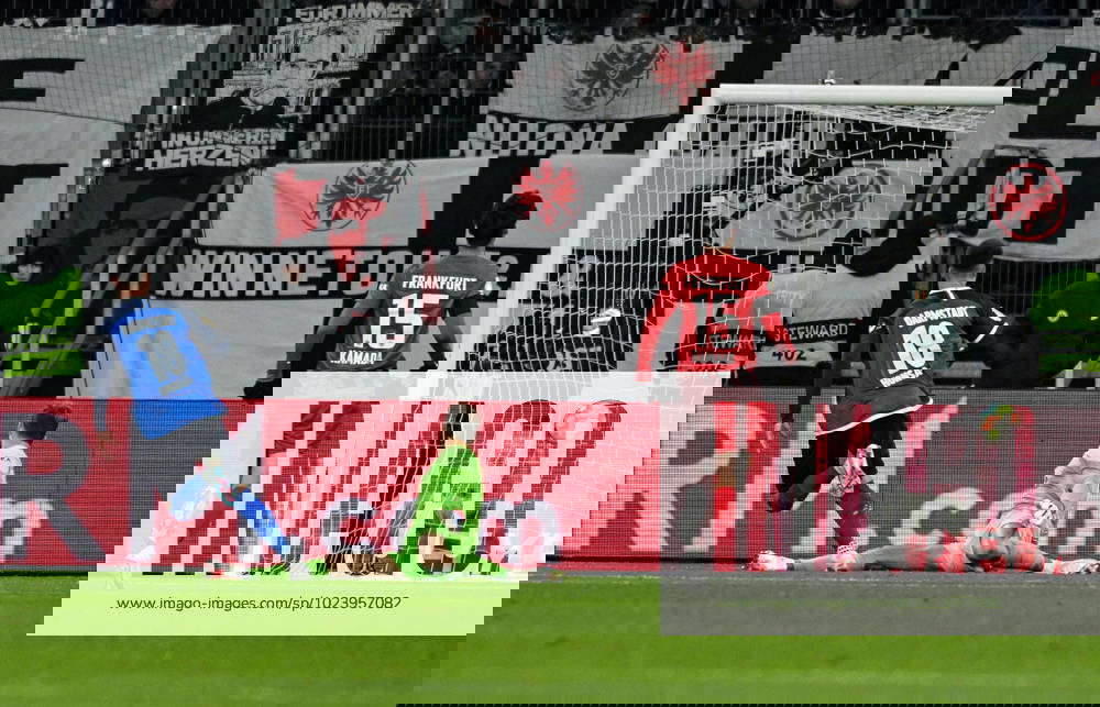 07 02 2023, xpsx, football DFB Pokal Achtelfinale, Eintracht Frankfurt SV Darmstadt 98 v l goal to 07 02 2023, xpsx, football DFB Pokal Achtelfinale, Eintracht Frankfurt SV Darmstadt 98 v l goal to