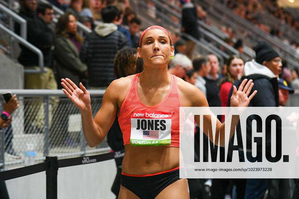 MA - FEBRUARY Lolo Jones of the United States waves to after in