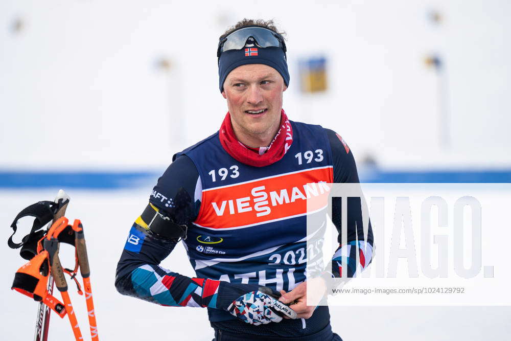 230210 Endre Strömsheim of Norway at a training session during the IBU ...