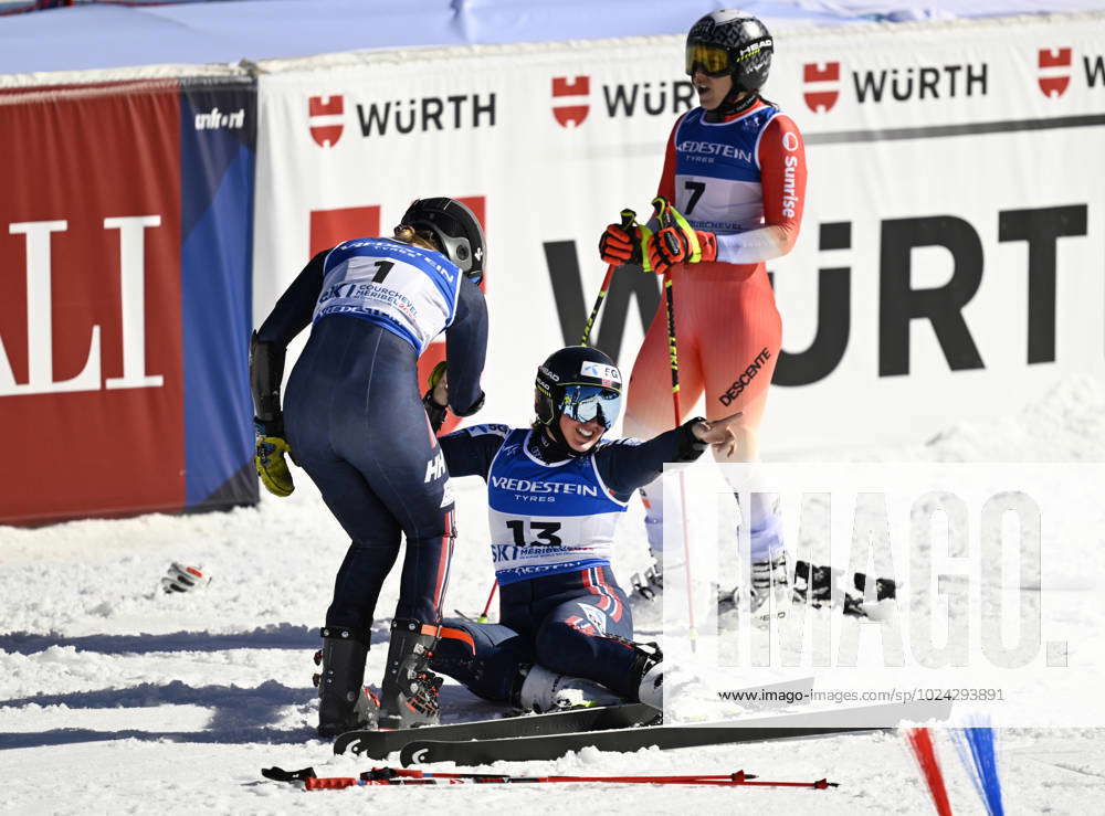 MERIBEL 20230215 Maria Therese Tviberg of Norway wins the womens ...