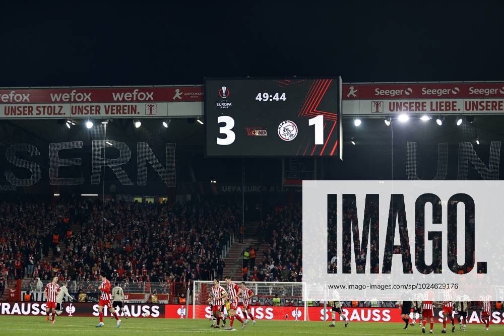 BERLIN - Scoreboard 3-1 During The UEFA Europa League Play-off Match ...