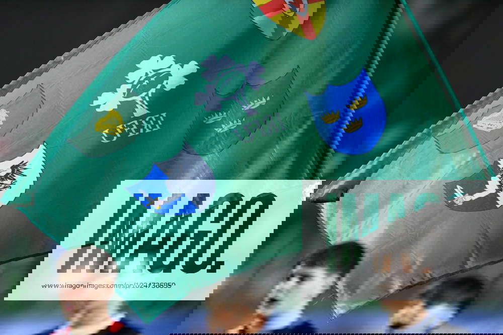 The Ireland Flag During U20 Italy Vs Ireland Rugby Six Nations Match the-ireland-flag-during-u20-italy-vs-ireland-rugby-six-nations-match