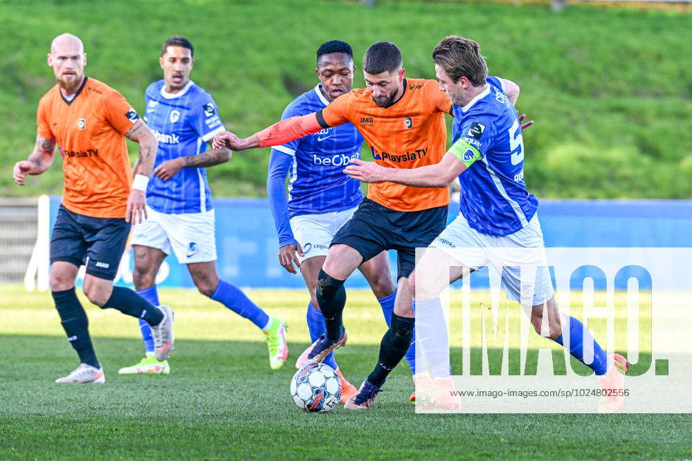 BELGIUM SOCCER CPL PO D1 KMSK DEINZE VS JONG GENK Dylan Serge De Belder ...