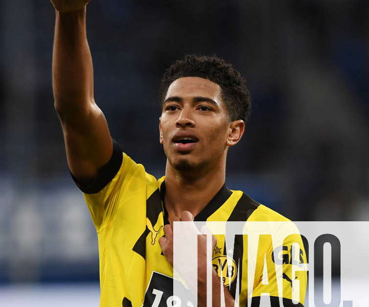 Jude Bellingham cheering after 1 0 win in Hoffenheim photographed at ...