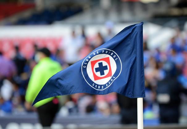 MEXICO CITY, MEXICO - FEBRUARY 25: The Cruz Azul mascot cheers during ...