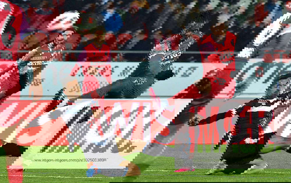 Sion, 01.03.2023, Football Swiss Cup, FC Sion FC Lugano, Wylan Cyprien (FCS 10) duel with Sion, 01.03.2023, Football Swiss Cup, FC Sion FC Lugano, Wylan Cyprien (FCS 10) duel with