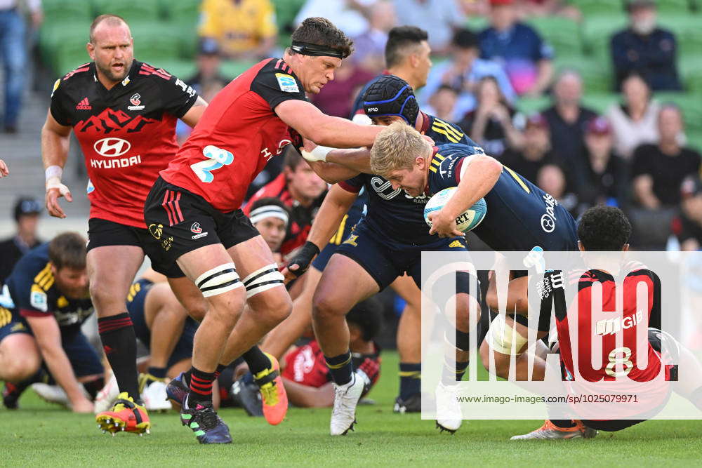 SUPER RUGBY CRUSADERS HIGHLANDERS, Sean Withy of the Highlanders is ...