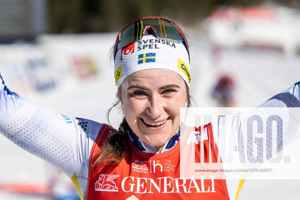 230304 Ebba Andersson of Sweden celebrates winning gold in the Women s ...