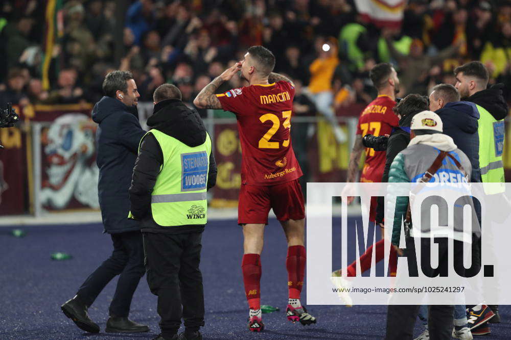 Rome, Italy 05.03.2023: Gianluca Mancini (AS ROMA) score the goal and ...