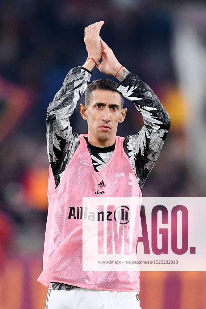 Angel Di Maria Of Juventus Fc Gestures During The Serie A Match Between Roma And Juventus At Stadio