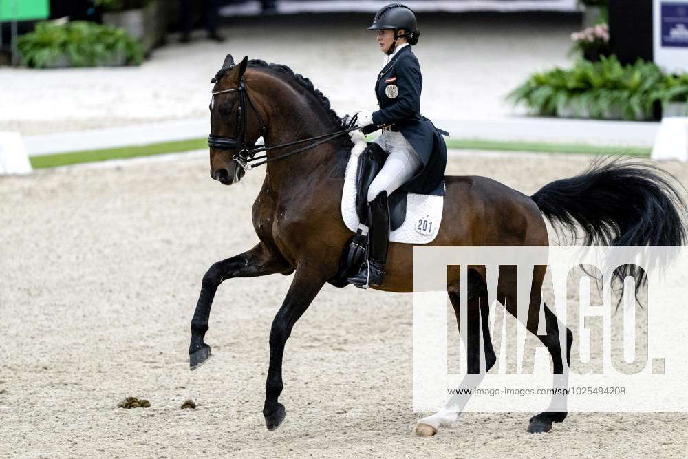 DEN BOSCH - Timna Valenta-Zach (AUT) on Farant during the World Cup ...