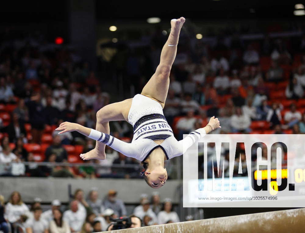 March 10, 2023: Penn State s Haleigh Gibble competes on the balance ...