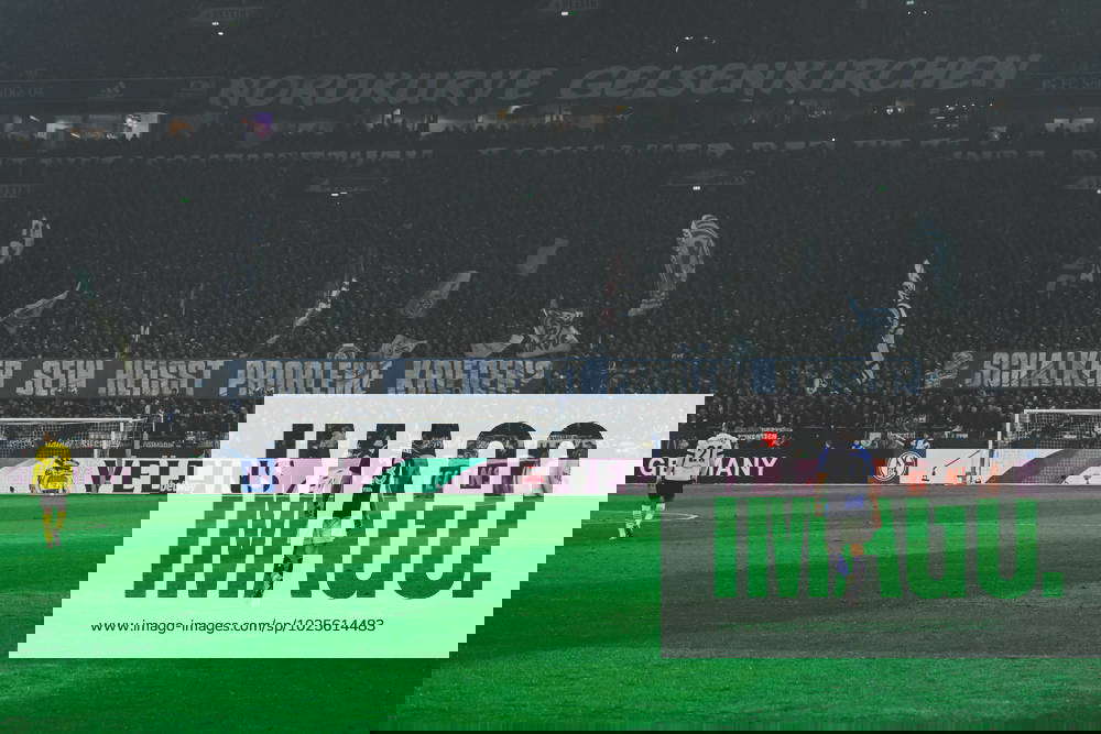 Poster in Schalke fan block, FC Schalke 04 vs Borussia Dortmund, Football, 1 Bundesliga