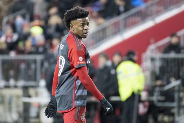 Toronto, Ontario, Canada: Deandre Kerr 29 seen in action during the MLS ...