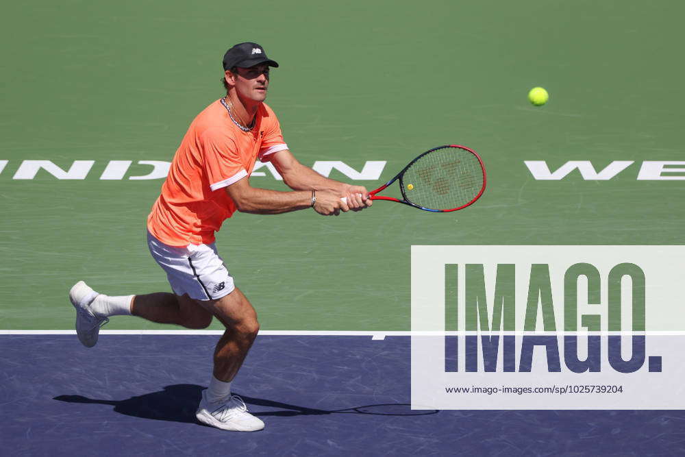 INDIAN WELLS, CA MARCH 13 Tommy Paul (USA) hits a backhand during