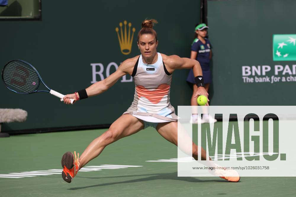 INDIAN WELLS, CA MARCH 17 Maria Sakkari (GRE) stretches for a
