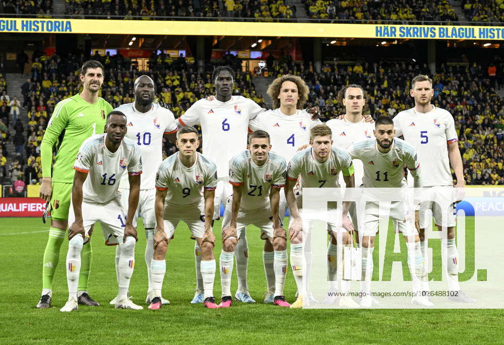 Belgium s team First row Thibaut Courtois MV Romelu Lukaku