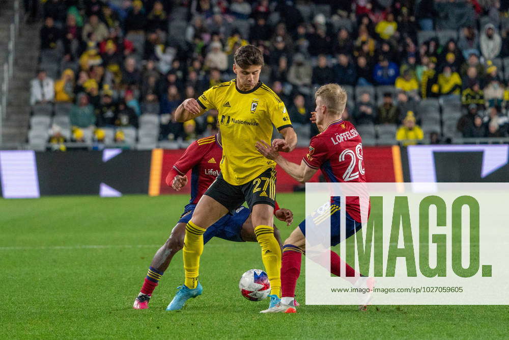 COLUMBUS, OH - JUNE 24: Max Arfsten #27 of Columbus Crew reacts to