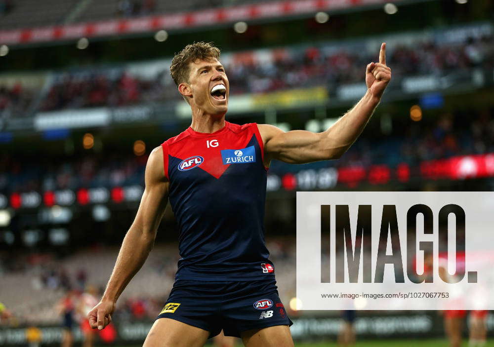 Afl Demons Swans Jake Melksham Of The Demons Celebrates A Goal During