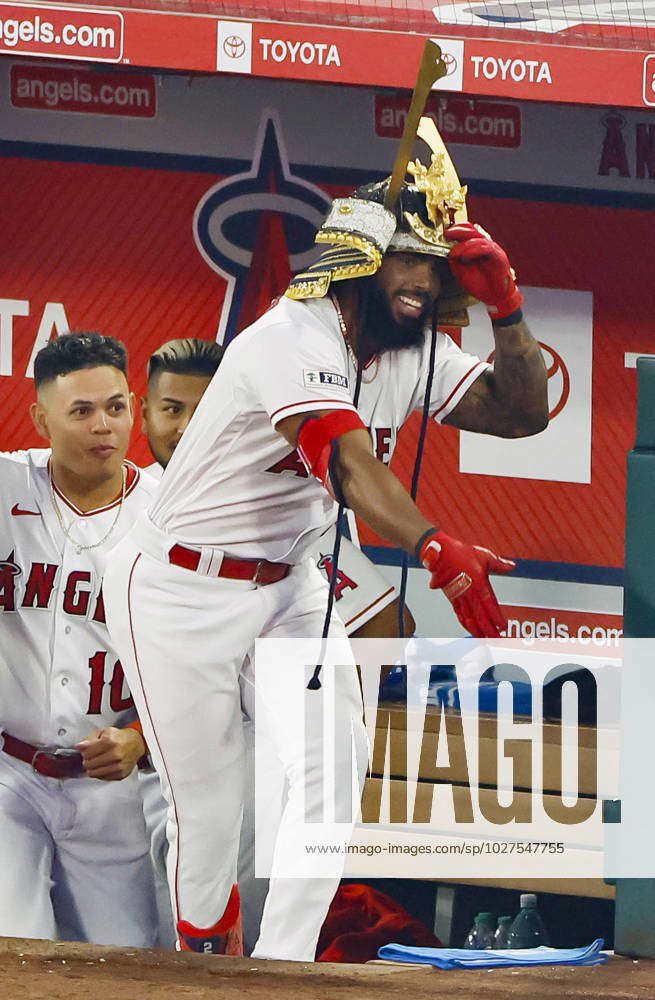 Los Angeles Angels - The home run samurai helmet is getting some