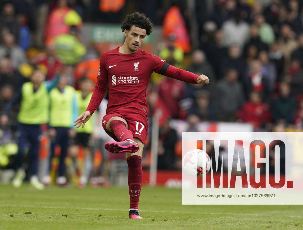 Liverpool's Curtis Jones during the Premier League match between