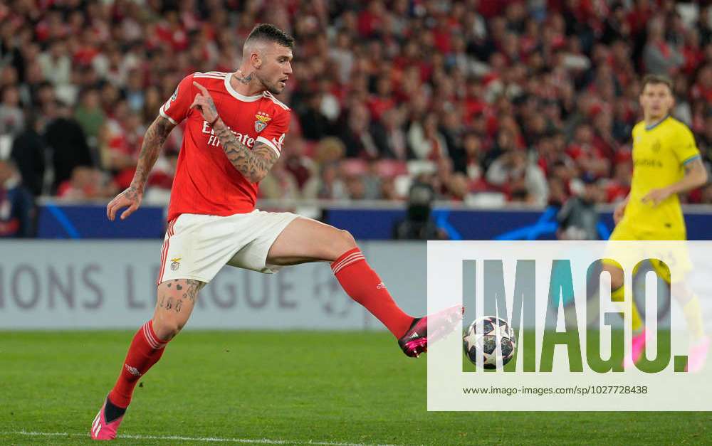 Morato of Benfica heads the ball during the UEFA Champions League,  Quarter-finals, 1st leg football match between SL Benfica and FC  Internazionale on April 11, 2023 at Estadio do Sport Lisboa e
