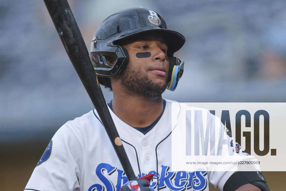 April 13, 2023: Biloxi Shuckers outfielder Jackson Chourio (11) on