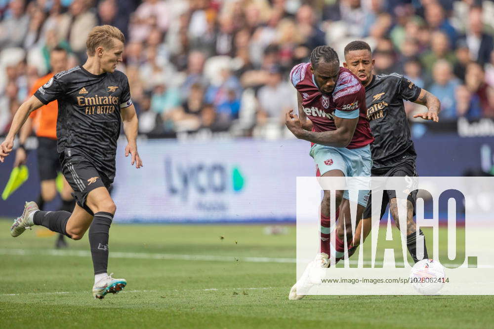 West Ham United V Arsenal Premier League 16 04 2023. West Ham United ...