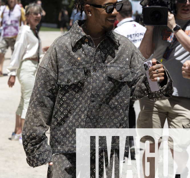 Lewis Hamilton in Louis Vuitton denim @ F1 Miami Grand Prix