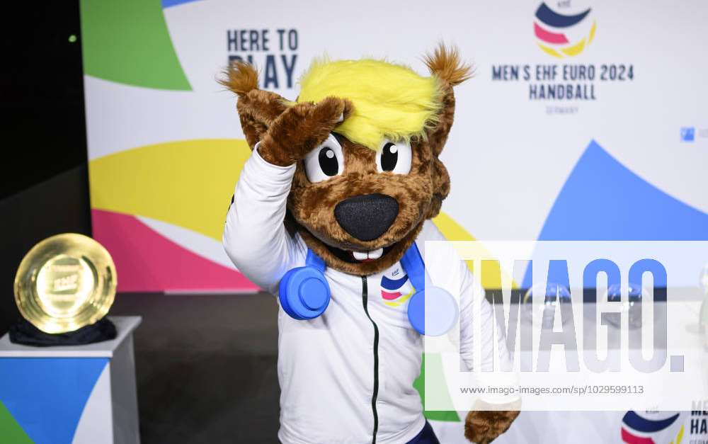 Fans of Iceland and the mascot singing together before the 2024 European  Handball Championship