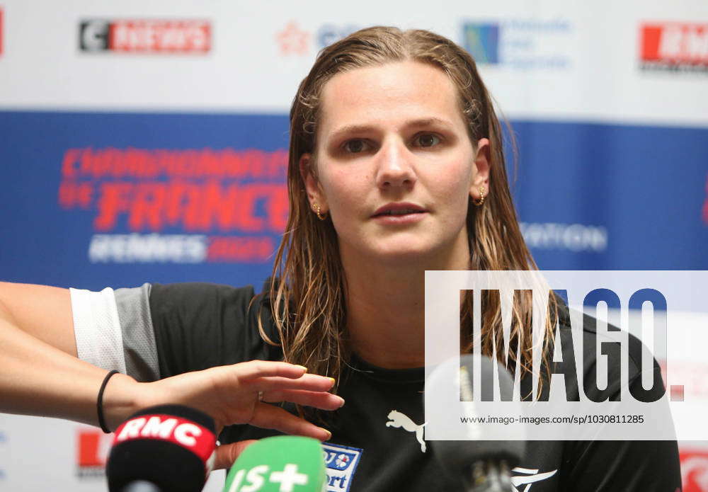 Marie Wattel Conference de Presse during the French Elite Swimming ...