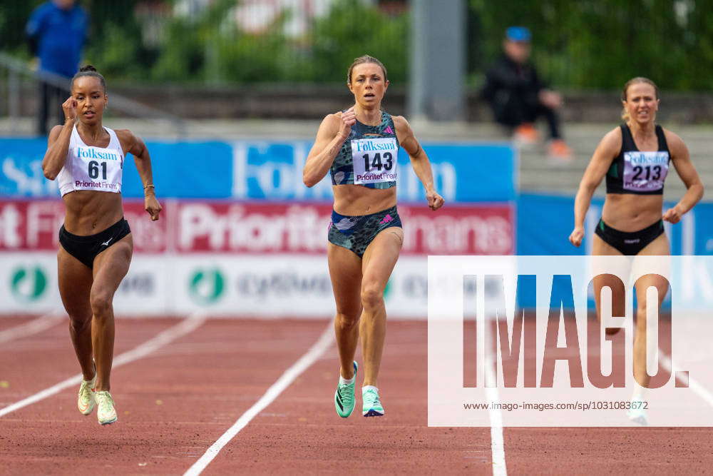 230618 Lisa Lilja, Örgryte, competes in the womens 400 m during